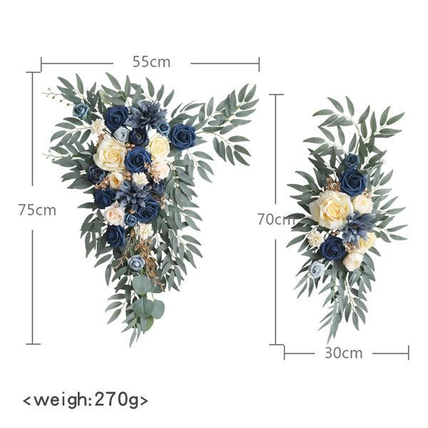 Yellow Purple Color Greenery Wedding Hanging Corner Floral Decor
